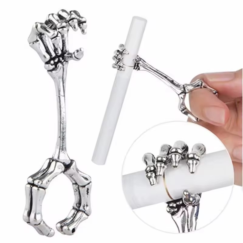 Vape Ring - Grappige sigarettenhouder, rookring, vintage handbeen metalen