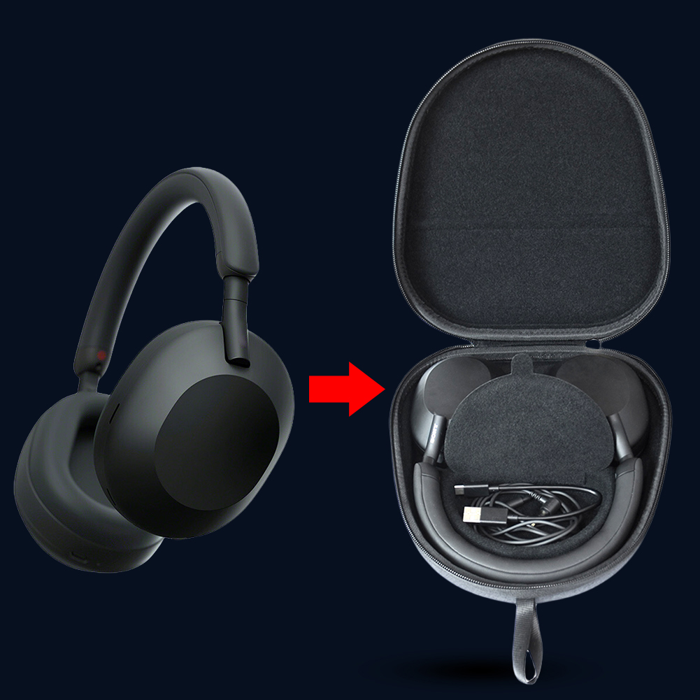 Sony Headphone Wh-1000Xm5 - Harde reiskoffer EVA harde draagtas Schokbestendig