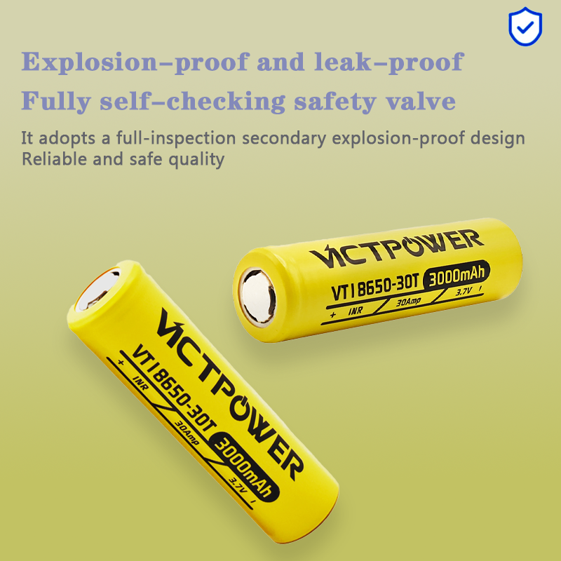 Vape Battery 18650 - 30A continue afvoer Vicpower 18650-30T 3000mAh