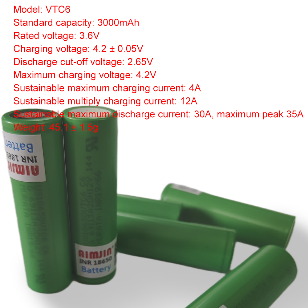 VTC6 18650 Batterij 3000mAh 3. - Vape Battery 18650 recensie en prijs